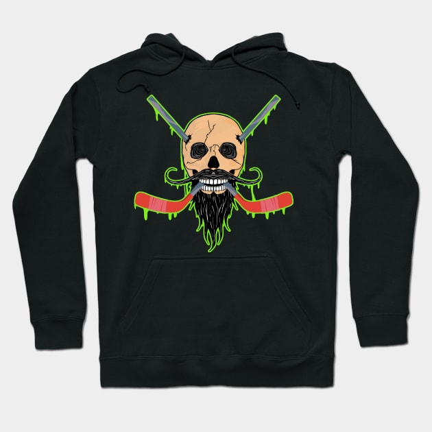 Hockey Death Skull Happy Halloween Skeleton design Hoodie by theodoros20